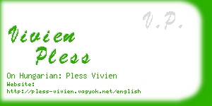 vivien pless business card